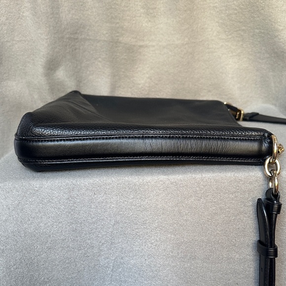 Coach Mae Black Pebbled Leather Large Crossbody File Bag - Picture 5 of 15